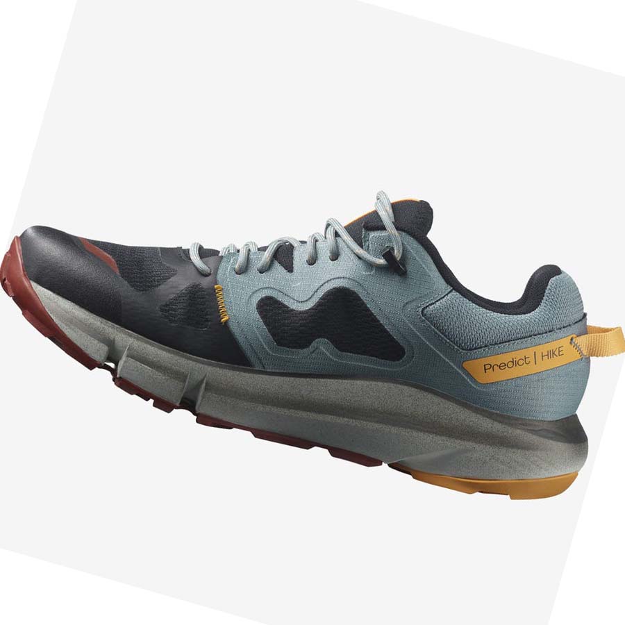 Tenis Senderismo Salomon PREDICT HIKE GORE-TEX Hombre Negros Naranjas | MX 3550SGL